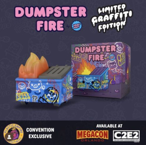 Exclusive GRAFFITI DUMPSTER FIRE  by Plastic Empire C2E2 / Megacon Con Exclusive  | eBay