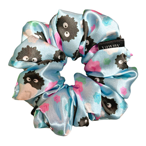 Blue Soot Sprite Scrunchie (satin) - luxe