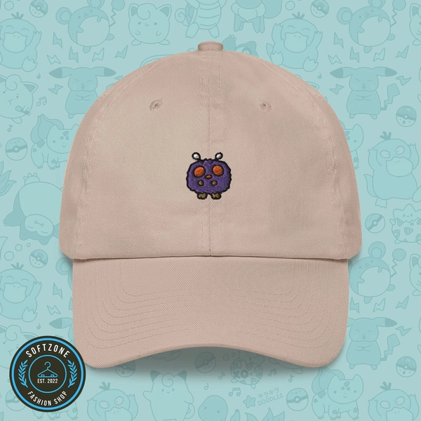 Embroidery Venonat Hat - Anime Embroidered Hat, Manga Embroidery Hat, Dad Hat