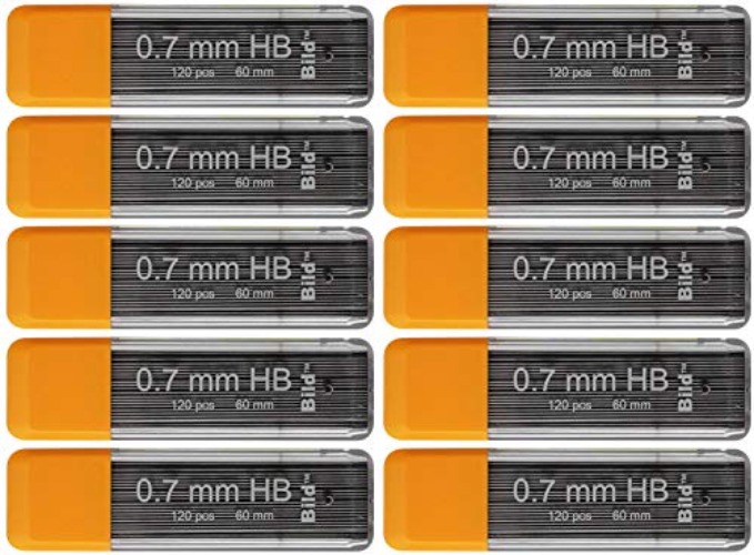 Bild Premium 1200 leads of 0.7 mm Mechanical Pencil Lead Refills (HB Mega, 0.7 mm) - 0.7 mm - HB Mega Pack