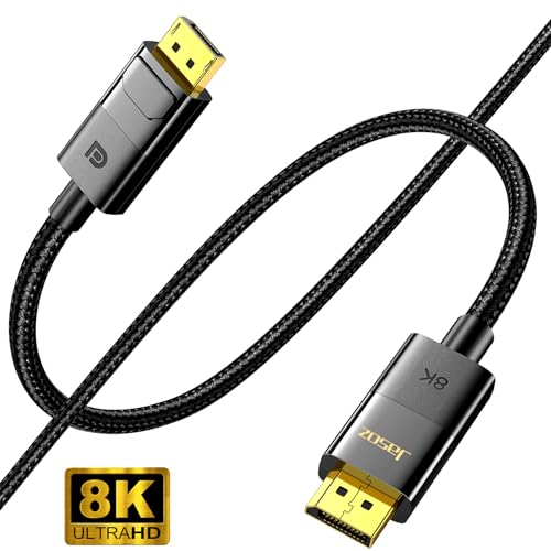 DisplayPort Cable - 16FT DP 1.4 Cable Displayport to Displayport Cable Support 8K@60Hz, 4K@144Hz, G-Sync, HDCP 2.2,HDR15, 32.4Gbps for Gaming Computer, Displays, Monitors, Graphics