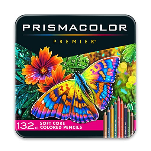 Prismacolor Colored Pencils, Premier Soft Core Pencils, Assorted, 132 Count - 132 Count (Pack of 1)