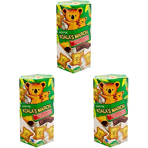 Lotte Koala's March Cookie with Chocolate Cream, 1.45 oz (Pack of 3) - Pack of 3