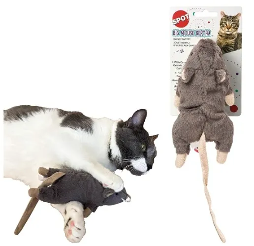 Big Bertha with Catnip - Catnip and Crinkle Sound, for Cuddling, Chasing, Playing - 7in