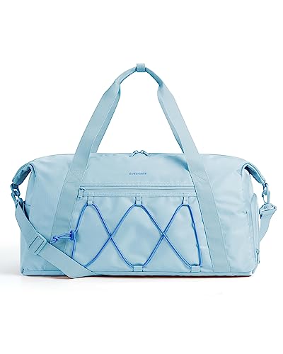 BAGSMART Gym Bags for Women Men, Sports Duffle Bag, Lightweight Weekender Duffel Bag With Shoe Compartment, Water Resistant Workout Duffle Sports Bag for Travel Fitness Swimming Yoga - Blue - 6-Blue