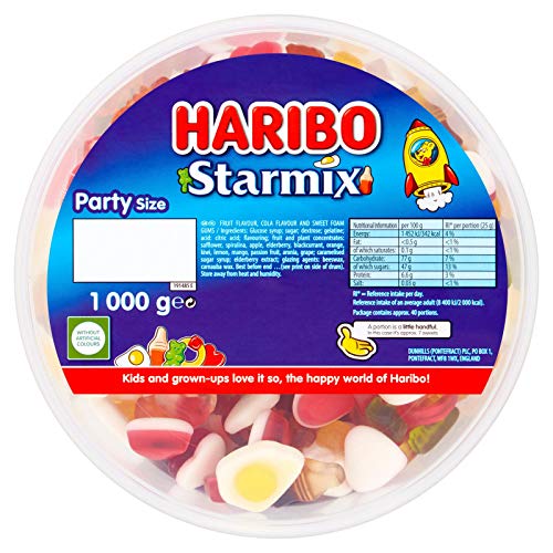 Haribo Starmix Sweets Party Tub, 1kg - Single