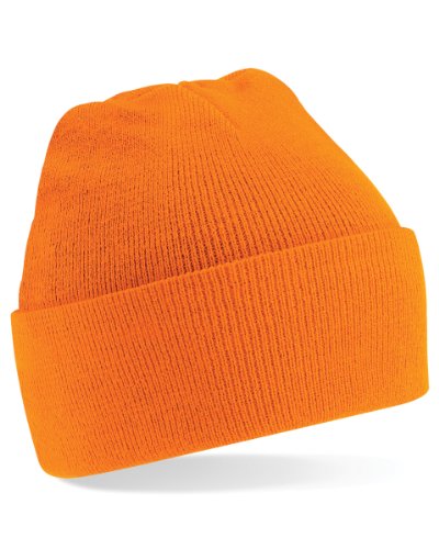 Beechfield Classic Cuffed Beanie - Warm and Stylish Hat - One Size - Orange