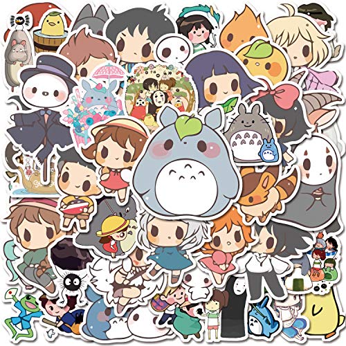 Anime Stickers - 50Pcs Japanese Cartoon Stickers Waterproof Vinyl Cute Stickers for Laptop Guitar Water Bottle Luggage Bike Kids Teens Adults Party Supplies Decoration