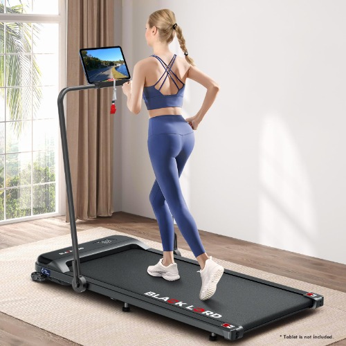 BLACK LORD Walking Pad Treadmill Model MS2H, Home Office Gym Exercise 3.2HP Fitness Equipment, Portable Under Desk, Bluetooth APP Control & Remote, Cardio Aerobic Trainer for Jogging Running, Black