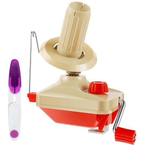 Yarn Ball Winder, Hand Operated Yarn Winder with Scissors, Low Noise Wool Winder Holder, Yarn String Ball Winder, Portable Manual Wool Yarn Cone Ball Winder for Yarn Wool Fiber String