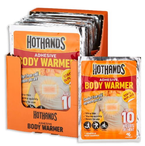 HOTHANDS Adhesive Body Warmer Pack Air Activated Warmers Up to 10 Hours of Heat, 30 Count