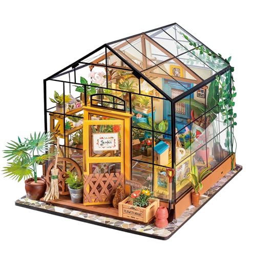 ROBOTIME DIY Wooden Miniature Kit Green House