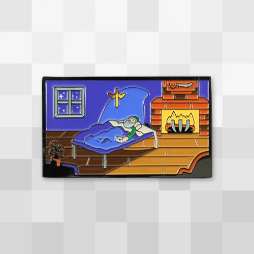 Grandpa's Bed Enamel Pin