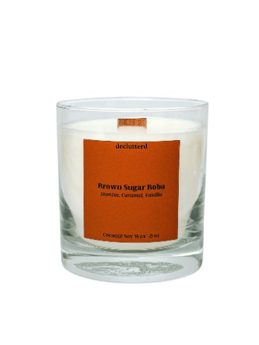 Brown Sugar Boba Wood Wick Candle - 8 oz.