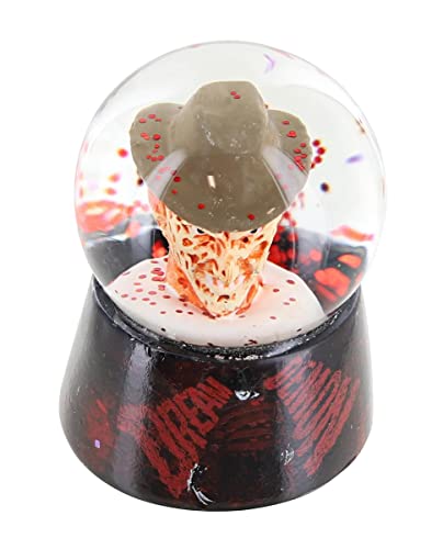 A Nightmare On Elm Street Freddy Krueger 2-Inch Mini Snow Globe with Swirling Glitter Display Piece | Horror Movie Collectible Keepsake