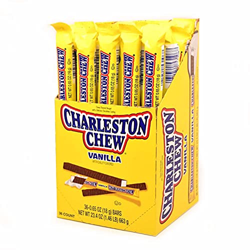 Tootsie Roll Charleston Chew, Vanilla, 18 Grams (0.65 Oz) Bars, 36 Count
