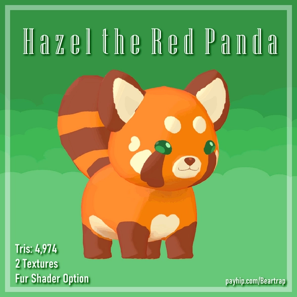 Hazel the Red Panda || VRC Asset (Follower Plushie)