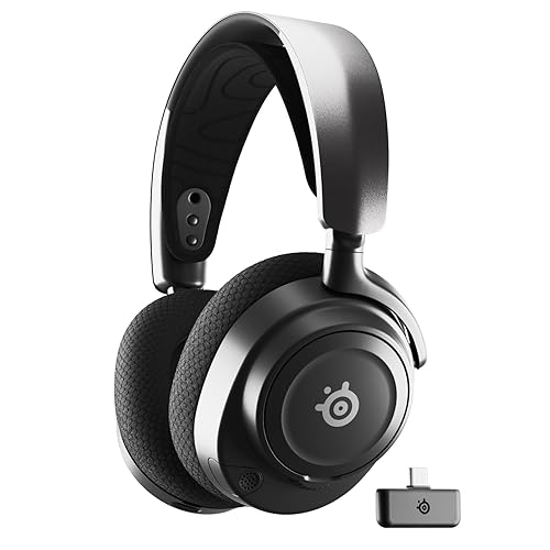 SteelSeries Arctis Nova 7 Wireless Multi-Platform Gaming Headset ,Neodymium Magnetic Drivers ,2.4GHz + Mixable Bluetooth ,38Hr USB-C Battery —ClearCast Gen2 AI Mic — PC, PS5, Switch, VR, Mobile, Black - PC - Black