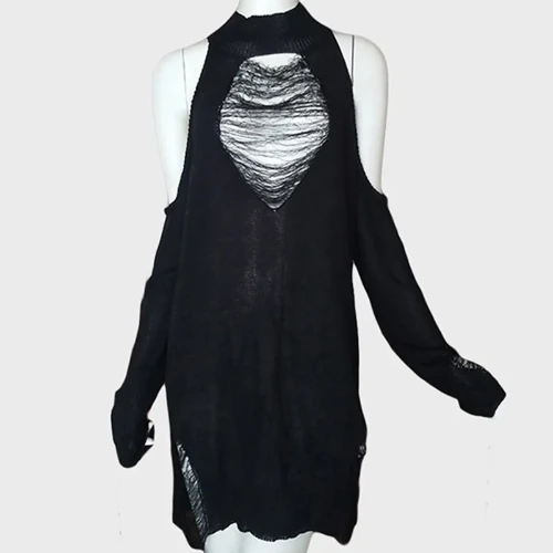 Hollow Out Hole Ripped Sweater