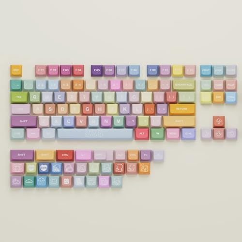 ILYCHEEGAMI PBT Material XDA Candy keycap Set 5-Side Dye Sublimation Universal Mechanical Keyboard keycaps Compatible with Cherry MX switches,Gateron,Kailh TTC JWK and Clones-Gummy Bear - Gummy Bear