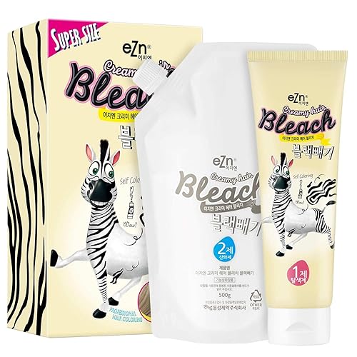 Super Rich Cream Hair Bleach 25oz Permanent Hair Color Formulated with Marula Seed Oil High Lifting Self Coloring Hair Minimal Damage, Jojoba Seed Oil, Argan Kernel Oil (Super Size) - Super Size