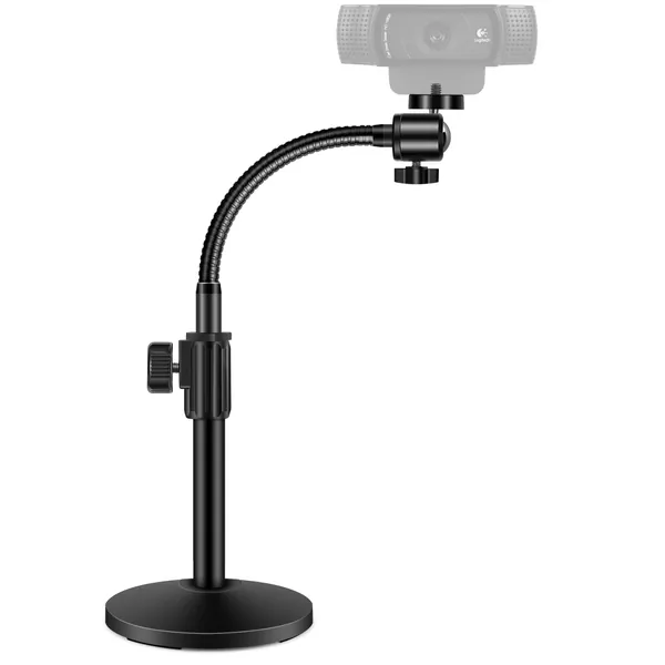 InnoGear Webcam Stand, Upgraded Flexible Desktop Stand Gooseneck Stands Holder for Logitech Webcam C922 C930e C920S C920 C615 C960 and BRIO and Other Devices with 1/4" Thread