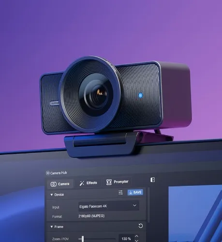 Elgato Facecam - 1080p60 True Full HD Webcam for Live Streaming, Gaming, Video Calls, Sony Sensor, Advanced Light Correction, DSLR Style Control, works with OBS, Zoom, Teams, and more, for PC/Mac : Electronics