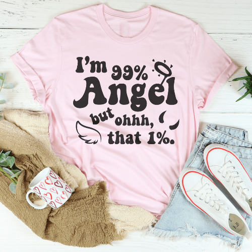 I'm 99% Angel Tee - Pink 