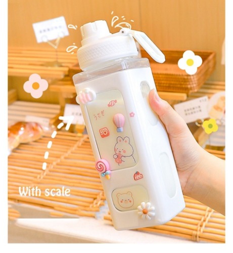 Candy Bun Water Bottles - 700ml / White Sticker Collage