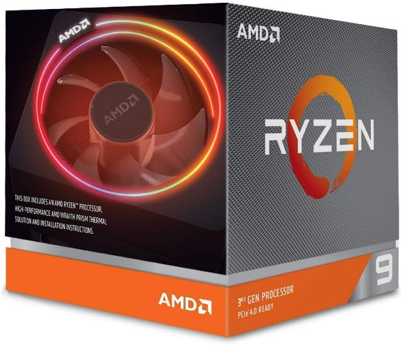 AMD Ryzen 9 3900X 12-core, 24-thread unlocked desktop processor with Wraith Prism LED Cooler - Processor