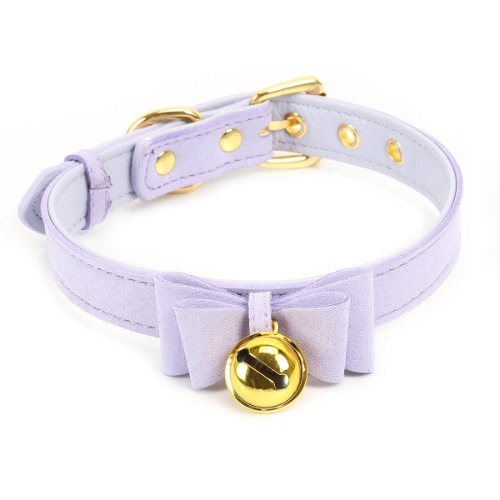 Succuba Bell Choker Collar Necklace Lolita Bow Collar Choker Kitty Velvet Necklace for Women and Men