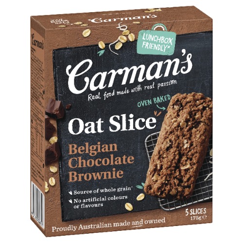 Carman's Belgian Chocolate Brownie Oat Slice 175 g