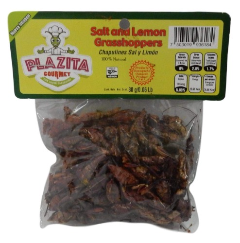 Chapulines Oaxaca (grasshoppers) - Gourmet edible insects from Oaxaca Mexico 30 G - 1.06 Oz (Salt and Lemon) - Salt and Lemon