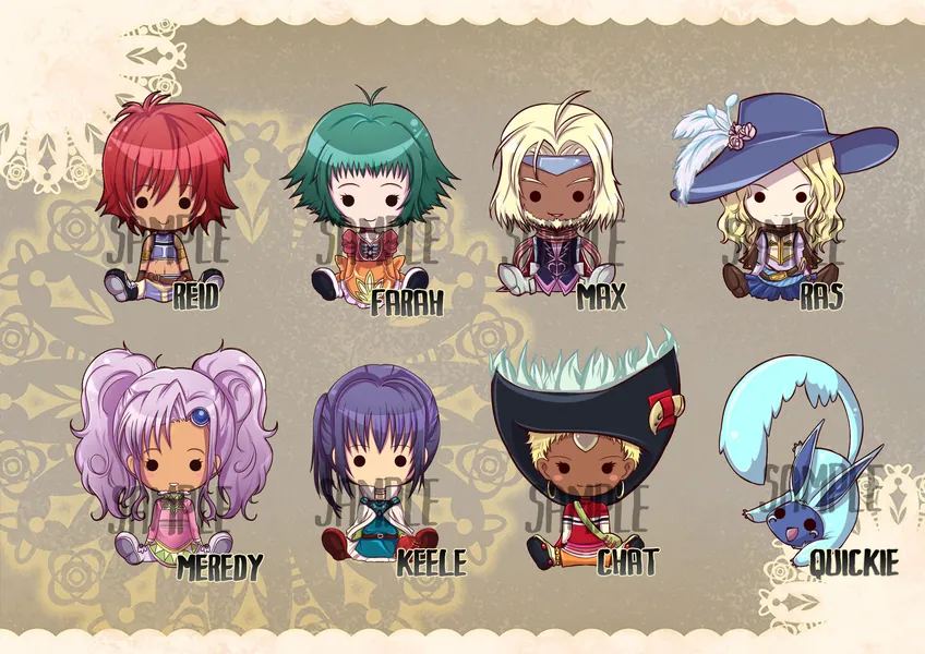 Tales of Eternia Keychains