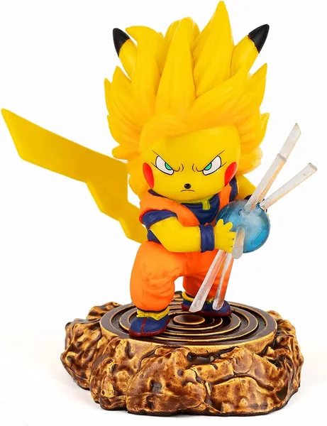 BOD STUDIO DBZ Goku Figure Statue Super Saiyan ssj3 Collection Birthday Gifts PVC 4 Inch - Goku