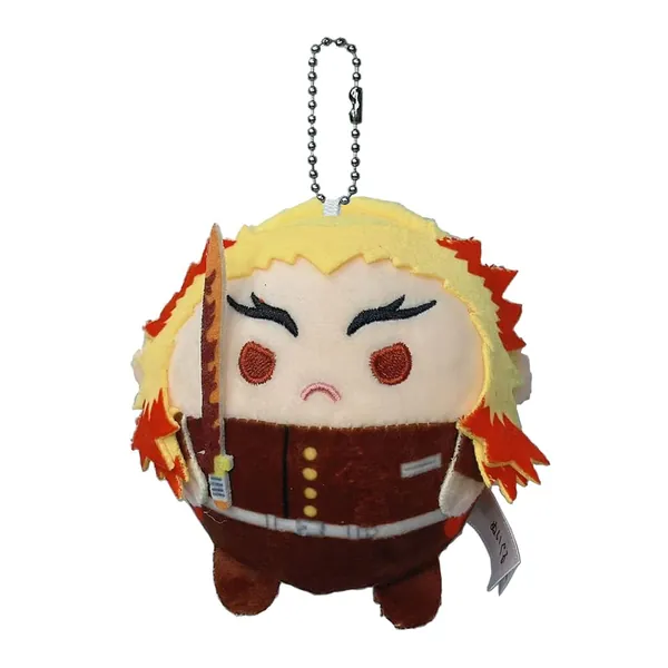 Anime Kamado Tanjirou Plush Kamado Nezuko Toys Agatsuma Zenitsu Soft Figure Hashibira Inosuke Figure Rengoku Kyoujurou Keychain Doll for Decoration (Rengoku Kyoujurou) - Rengoku Kyoujurou