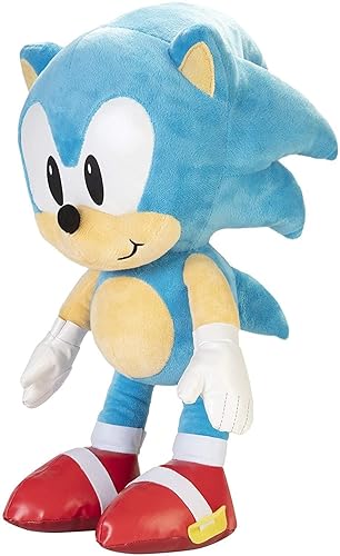 Sonic The Hedgehog Sonic Jumbo Plush, 28” / 45cm Tall Plush Made of Premium Soft Material, Suggested For Ages 3+ - Jumbo Sonic