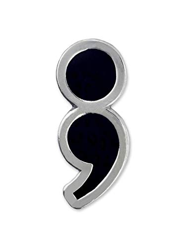 PinMart Semicolon Mental Health Suicide Prevention Awareness Lapel Pin Jewlery - 1 Piece