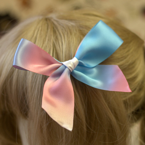 Pride Ribbon Hair Bow! - Trans