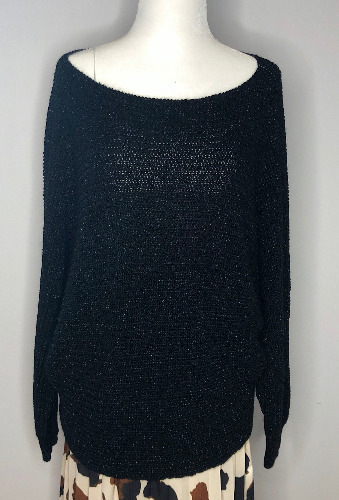 Plums Black Shimmer sweater - one size