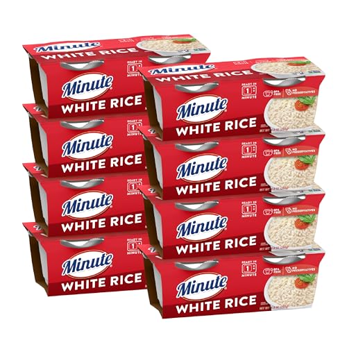 Minute RTS Chicken Flavored Rice, 2 - 4.4 Ounce Cups (Pack of 8) - Jasmine