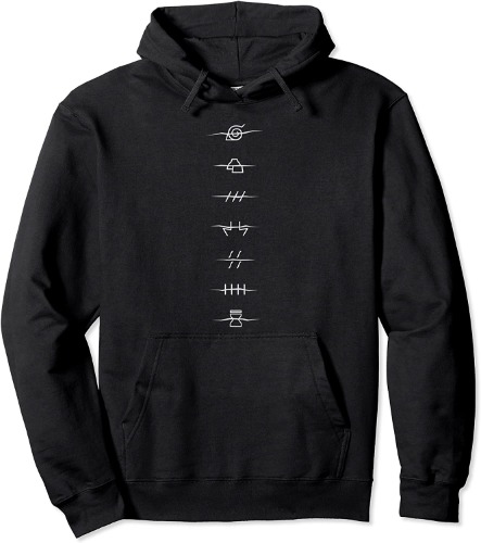 Naruto Shippuden Anti Village Symbols Pullover Hoodie
