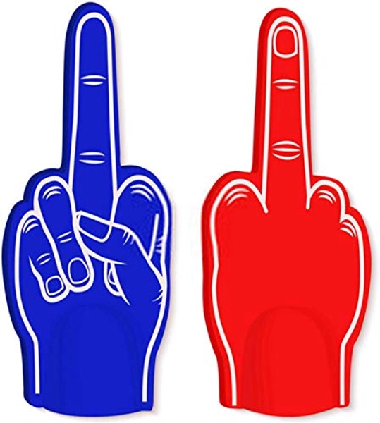 Shenywell Poster Wall Art Hand Fuck You Foam Hand Middle Finger Gesture Prints Artwork Unframed Modern Home Decor for Living Dining Dorms Office 16 X 24 Inches - 16 in x 24 in