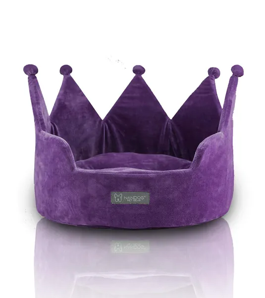 NANDOG PET Gear Crown Dog and Cat Bed Collection for Small Breeds - Made of Ultra Soft Micro-Plush Material