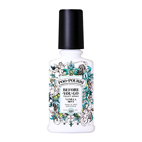 Poo-Pourri Before-You-Go Toilet Spray, Vanilla Mint, 4 Fl Oz - Vanilla, Mint and Citrus