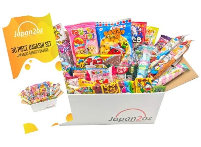 Japanese Candy Box 30 x Dagashi, Candy, Snacks, Gum Sweets  Snacks
