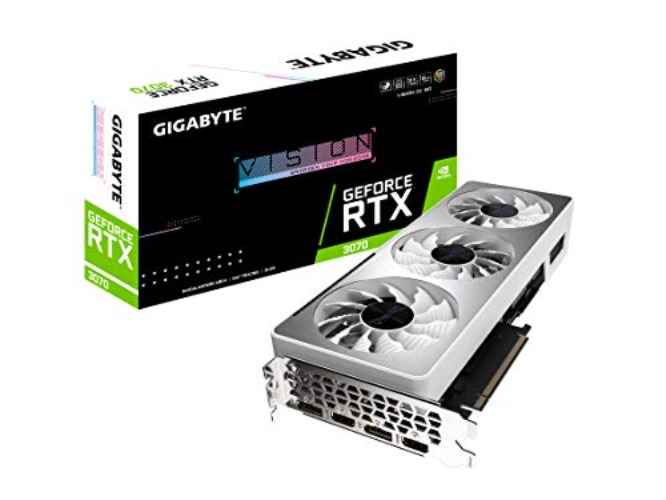 GIGABYTE GeForce RTX 3070 Vision OC 8G Graphics Card, 3X WINDFORCE Fans, 8GB 256-Bit GDDR6, GV-N3070VISION OC-8GD Video Card