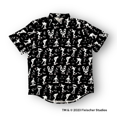 Koko the Clown Ghost Black Button Up Shirt