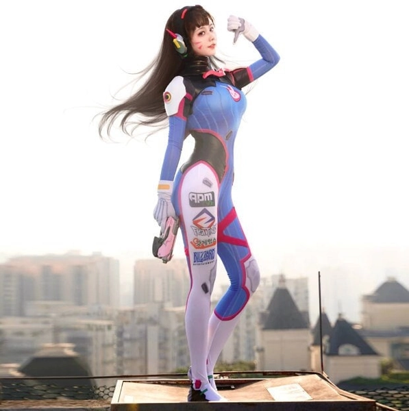 Dva Cosplay Kostüm Spiel Weibliche Erwachsene Kind Lycra 3D Druck Spandex Halloween für Frauen Party Zentai Anzüge D.Va Anime Cosplay
