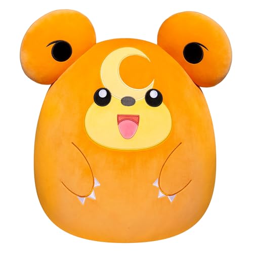 Squishmallows Pokemon 14-Inch Teddiursa Plush - Add Teddiursa to Your Squad, Ultrasoft Stuffed Animal Medium Plush, Official Kelly Toy Plush - 14-Inch